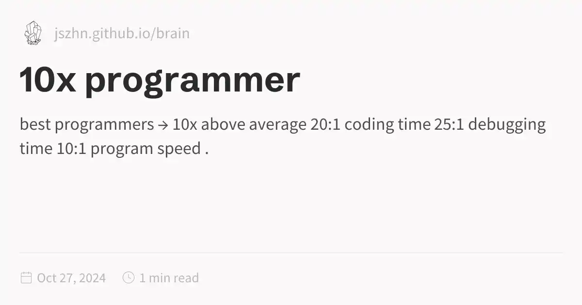 10x programmer