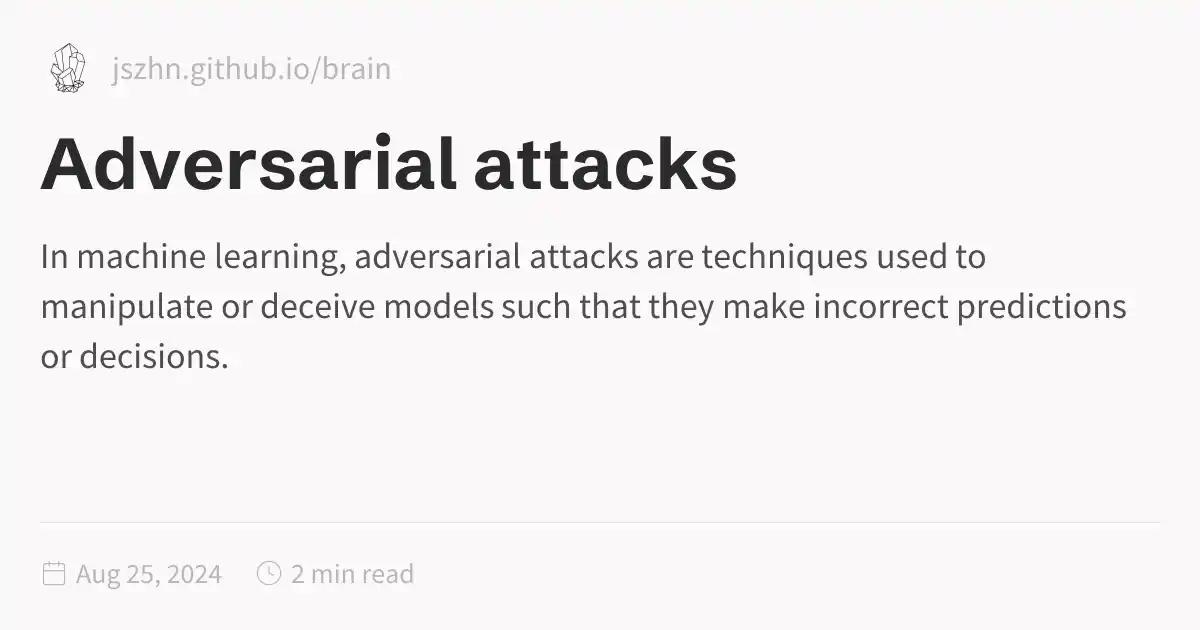 Adversarial attacks