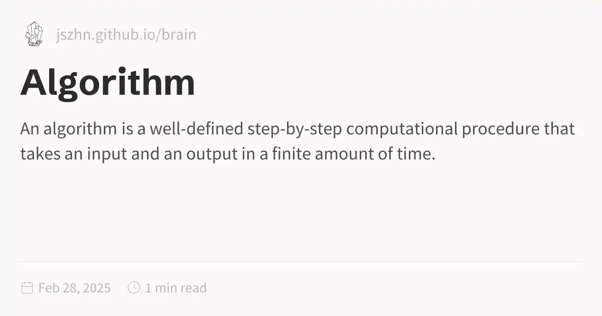 Algorithm