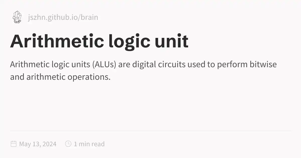 Arithmetic logic unit