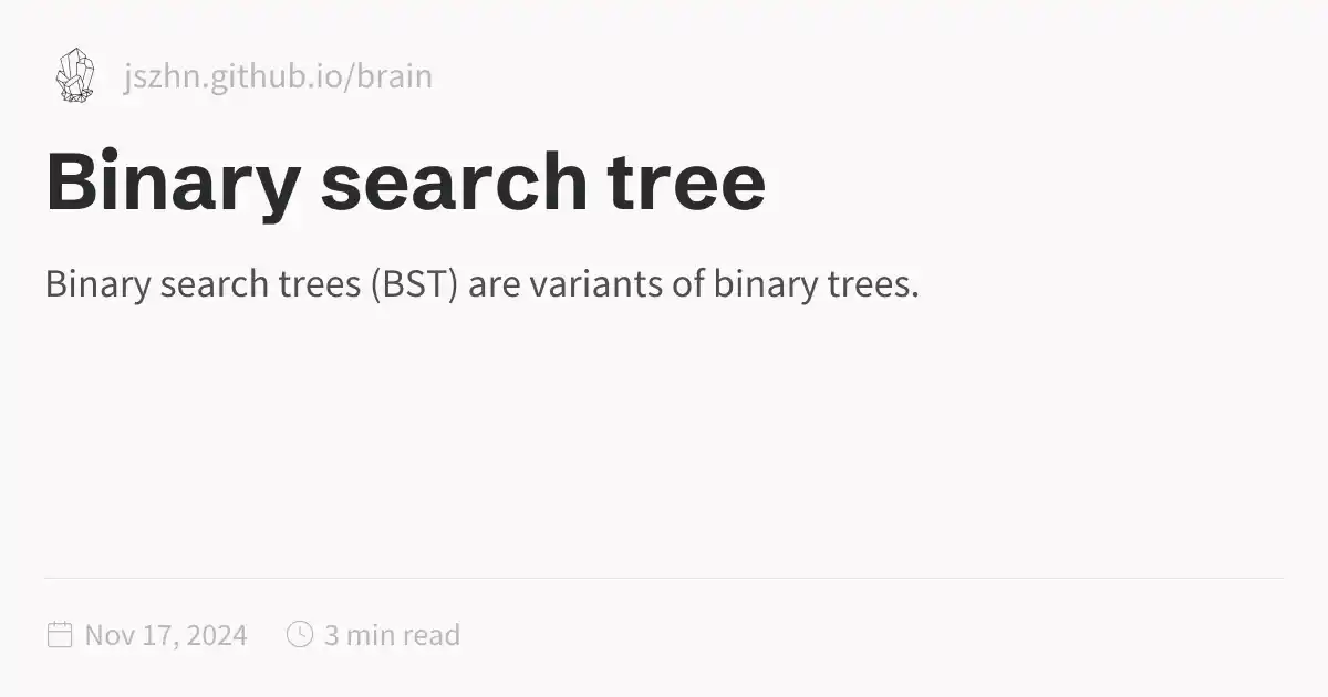 Binary search tree