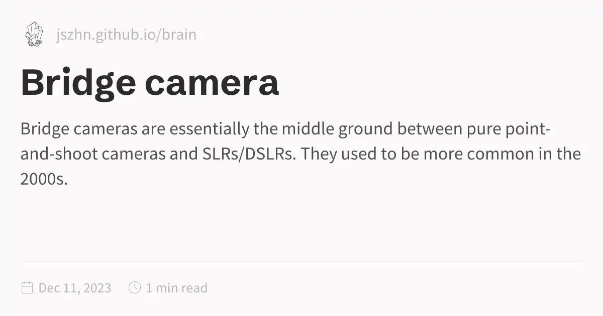 Bridge camera