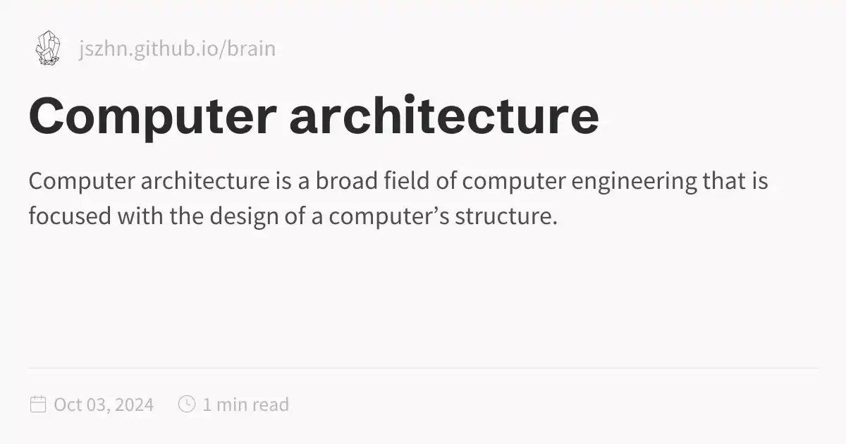 Computer architecture