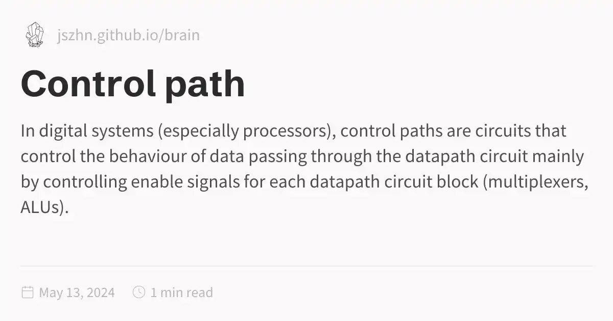 Control path