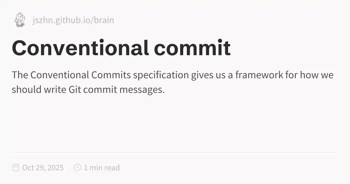 Conventional commit
