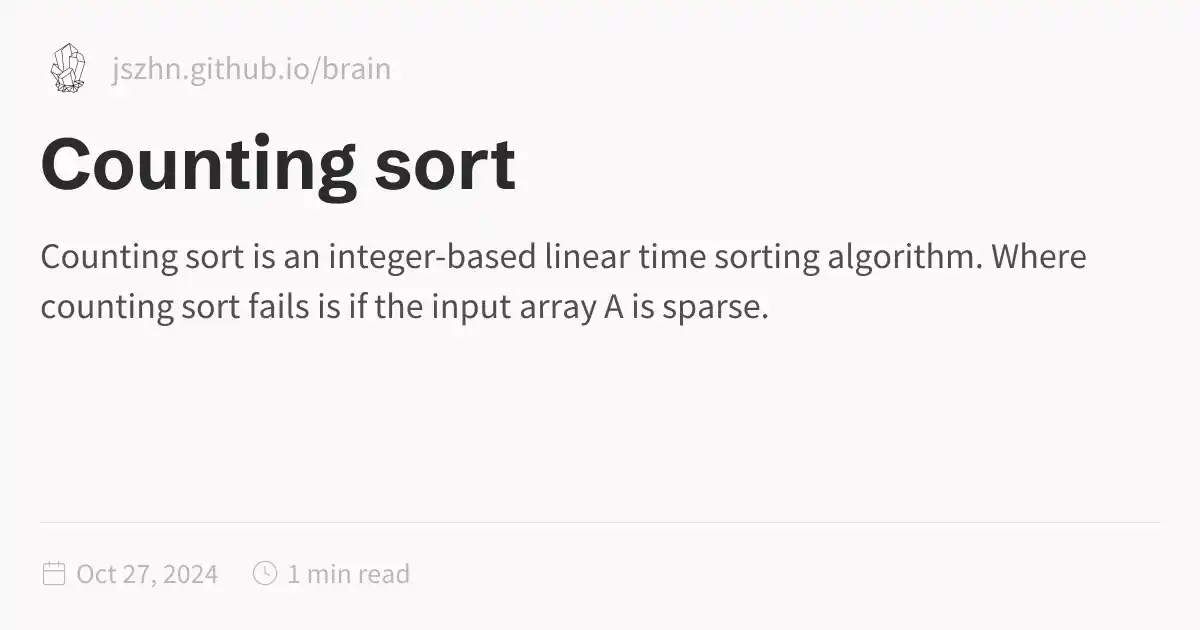 Counting sort