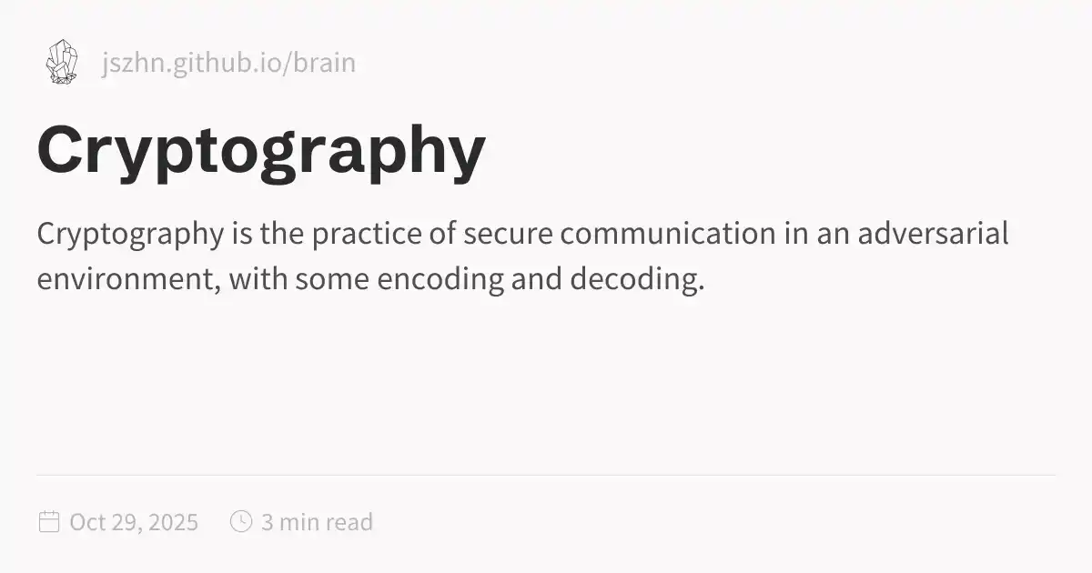 Cryptography