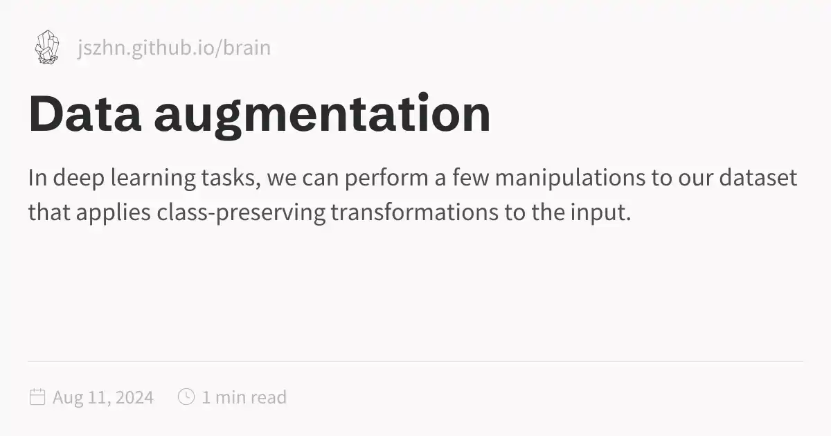 Data augmentation
