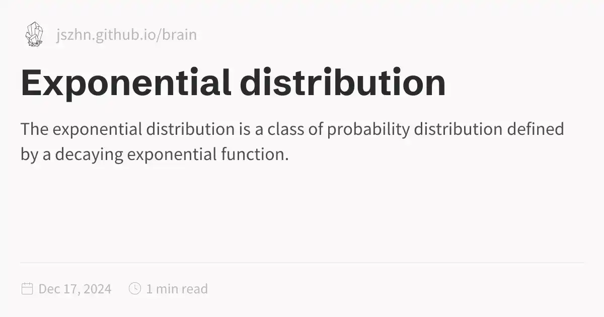 Mode Of Exponential Distribution Exponential distribution