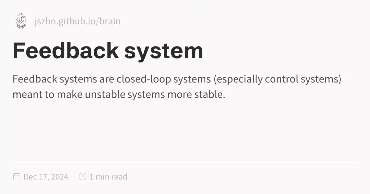 Feedback system