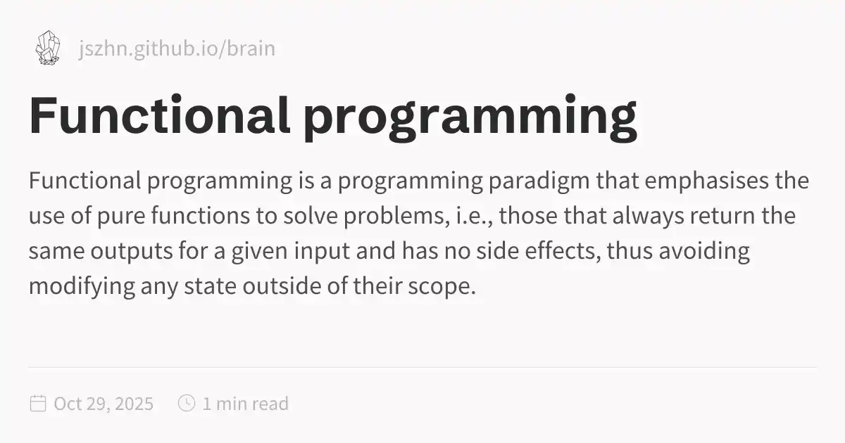 Functional programming