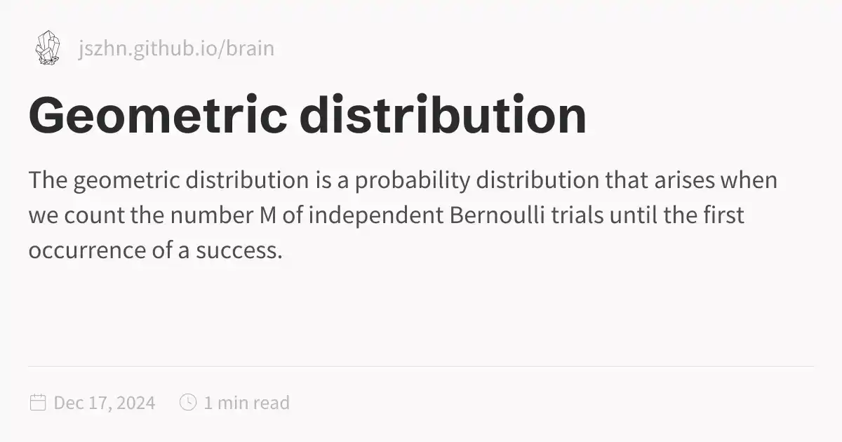 Geometric distribution