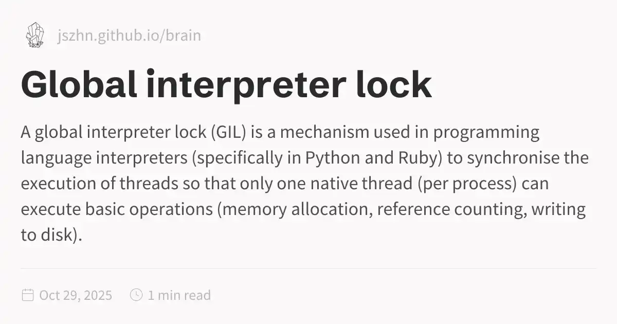 python global interpreter lock. by 21ce042-sneh jani... Global interpreter lock