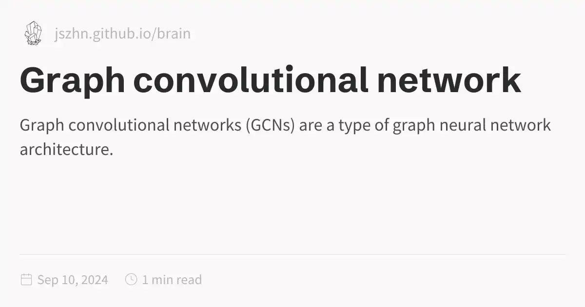 Graph convolutional network