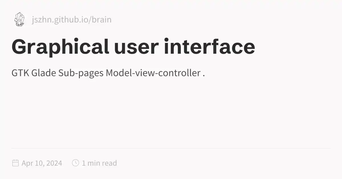 Graphical user interface