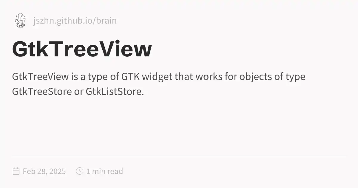 GtkTreeView