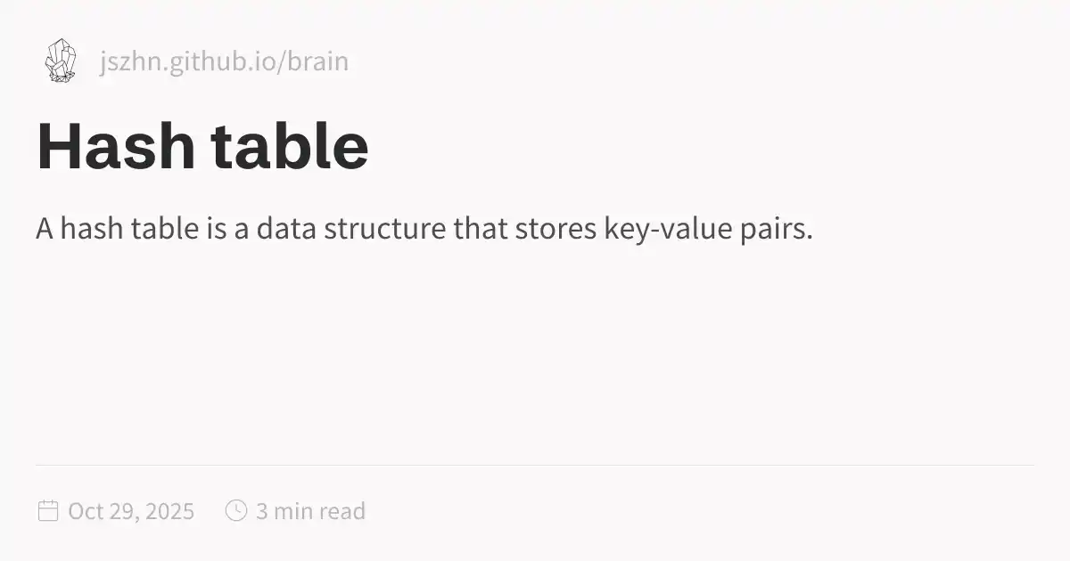 Hash table