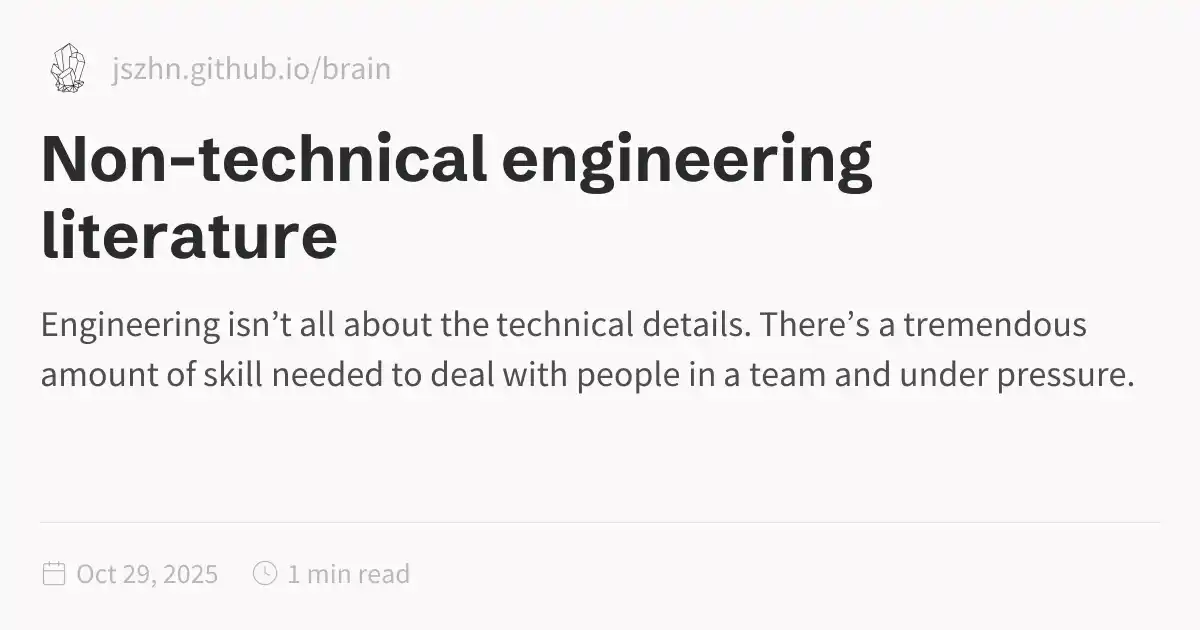 Non-technical engineering literature