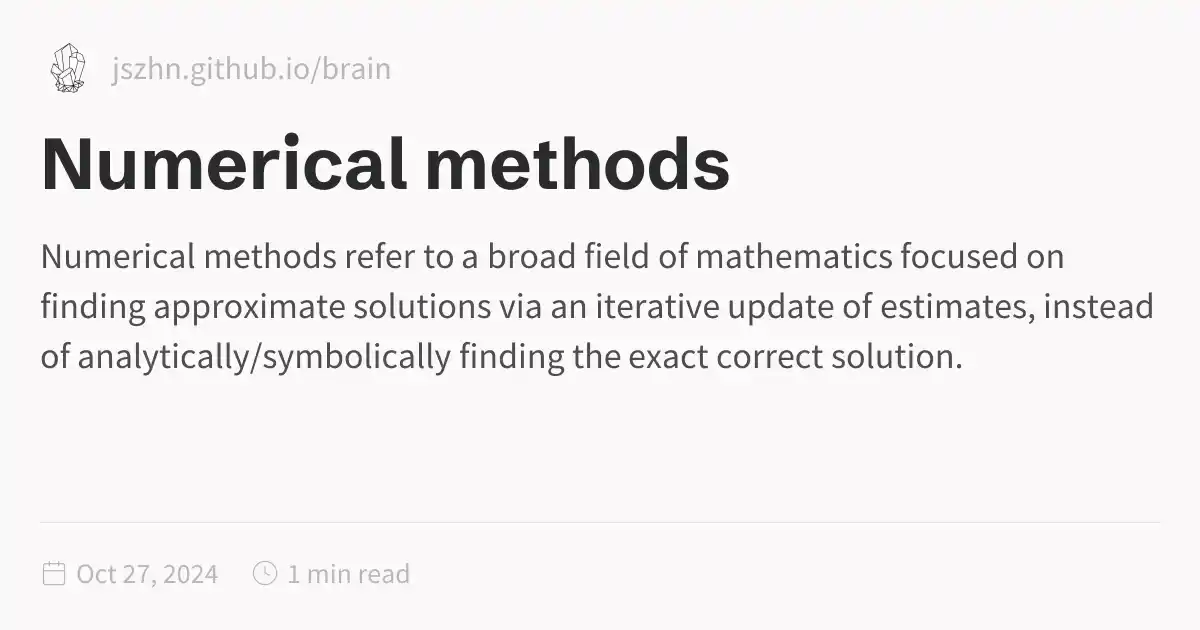 Numerical methods