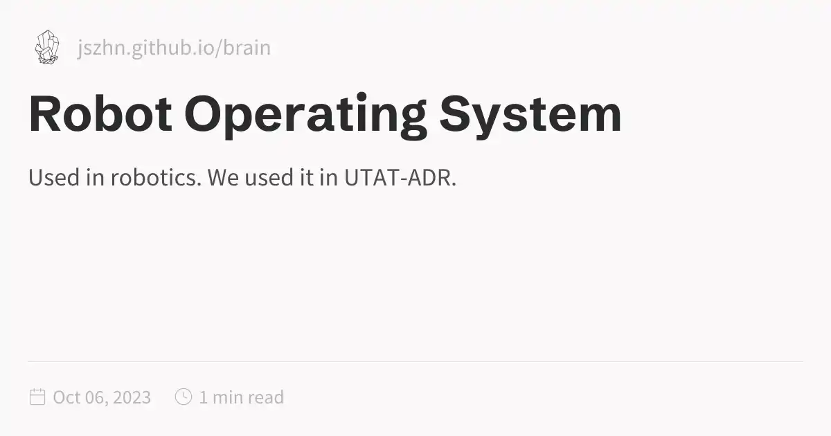 Robot Operating System
