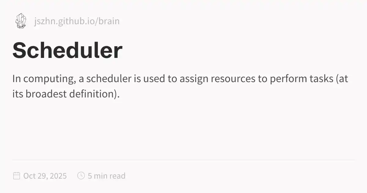 Scheduler