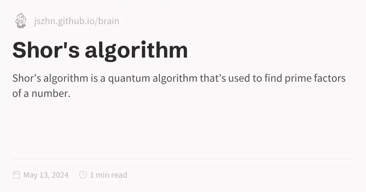 Shor Algorithm Memes Shor's algorithm