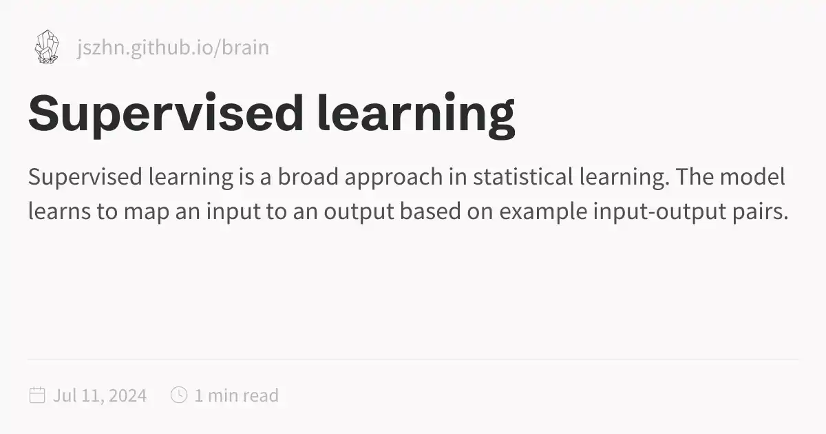 Supervised learning