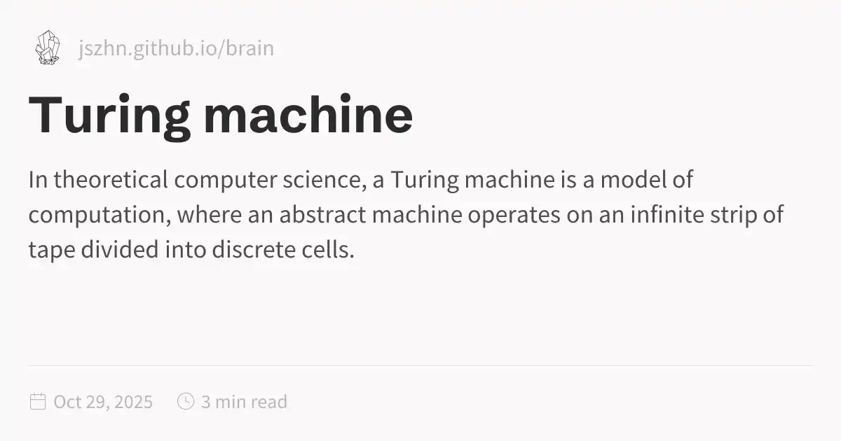 Turimg Machine Turing machine