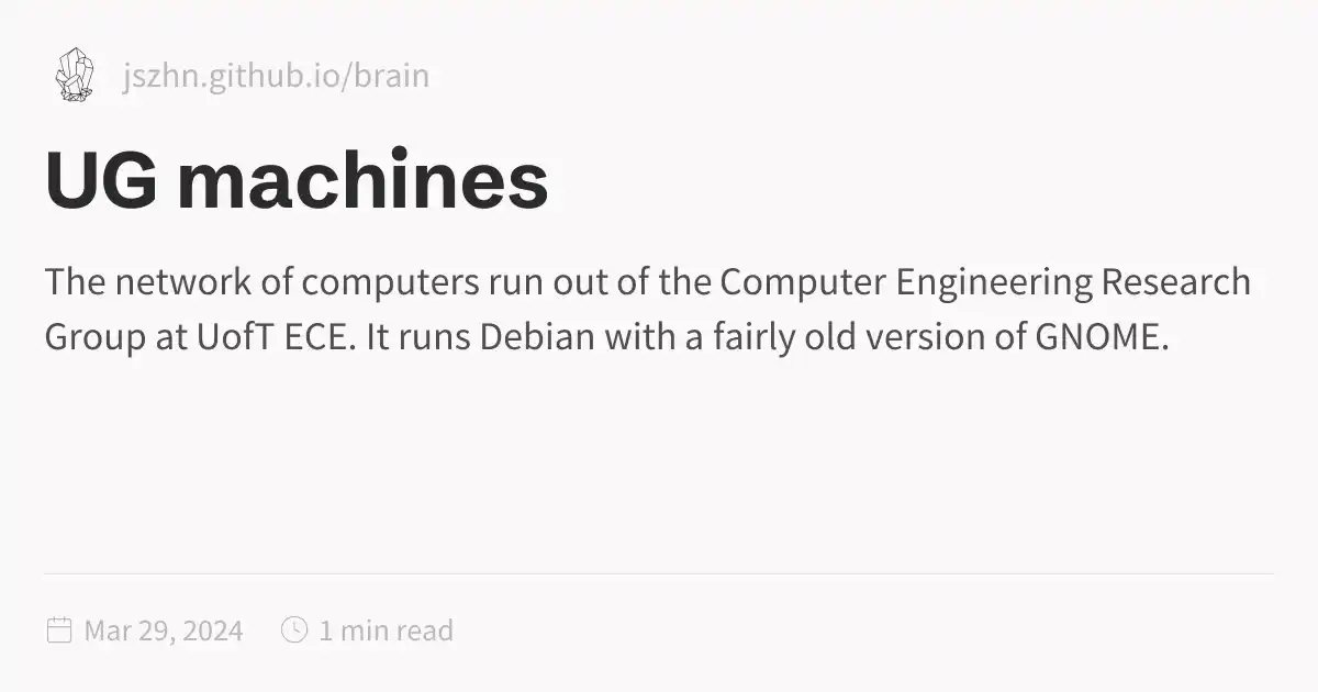 Ug Cache UG machines