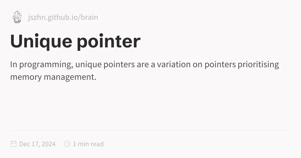 Unique pointer