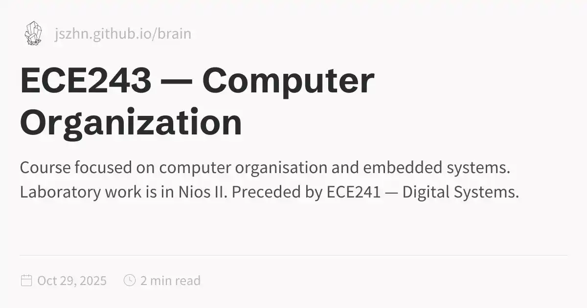 ECE243 — Computer Organization