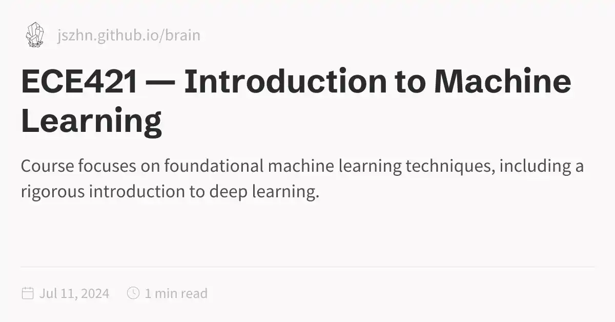 ECE421 — Introduction to Machine Learning